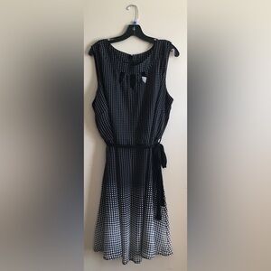 Elegant Black Polka Dot Dress